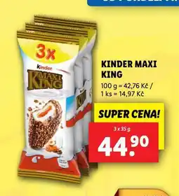 Lidl Kinder maxi king nabídka