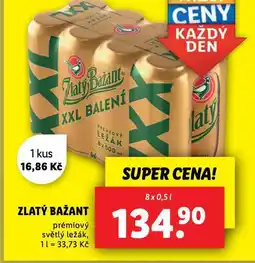 Lidl Pivo zlatý bažant nabídka