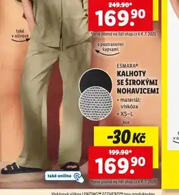 Lidl Kalhoty se širokými nohavicemi nabídka