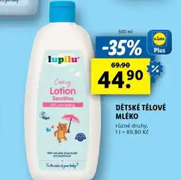 Lidl Lupilu dětské tělové mléko nabídka