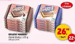 Penny Market OPLATKY MANNER různé druhy, 125 g nabídka