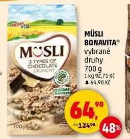 Penny Market MÜSLI BONAVITA vybrané druhy, 700 g nabídka