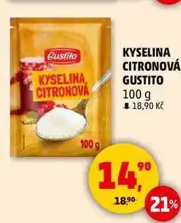 Penny Market KYSELINA CITRONOVÁ GUSTITO, 100 g nabídka