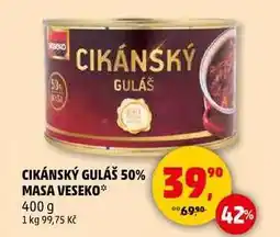 Penny Market CIKÁNSKÝ GULÁŠ 50% MASA VESEKO, 400 g nabídka