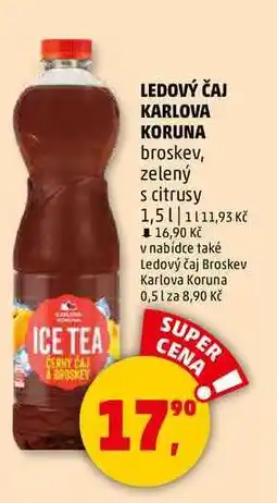 Penny Market LEDOVÝ ČAJ KARLOVA KORUNA broskev, 1,5 l nabídka