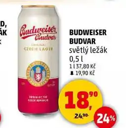 Penny Market BUDWEISER BUDVAR světlý ležák, 0,5 l nabídka
