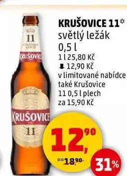 Penny Market KRUŠOVICE 11 světlý ležák, 0,5 l nabídka