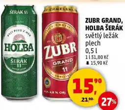 Penny Market ZUBR GRAND, plech, 0,5 l nabídka