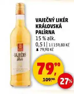 Penny Market VAJEČNÝ LIKÉR KRÁLOVSKÁ PALÍRNA 15% alk., 0,5 l nabídka