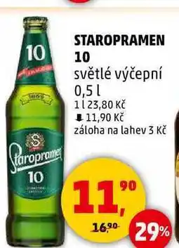 Penny Market STAROPRAMEN 10 světlé výčepní, 0,5 l nabídka
