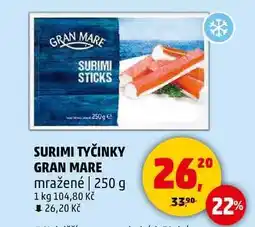 Penny Market SURIMI TYČINKY GRAN MARE mražené, 250 g nabídka