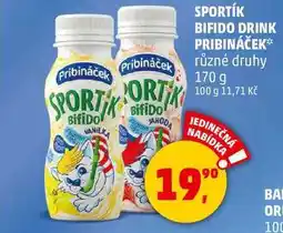 Penny Market SPORTÍK BIFIDO DRINK PRIBINÁČEK různé druhy, 170 g nabídka