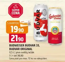 Terno Budweiser budvar 33, budvar original nabídka