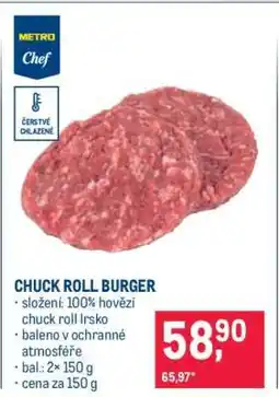 Makro CHUCK ROLL BURGER nabídka