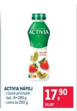 Makro Activia nápoj nabídka