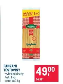Makro Panzani Těstoviny nabídka