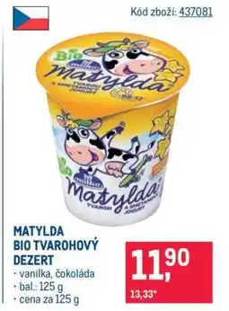 Makro Matylda Bio tvarohový dezert nabídka