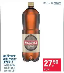 Makro Krušovice Královský ležák 12 nabídka