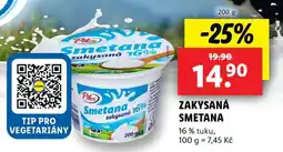 Lidl Pilos ZAKYSANÁ SMETANA nabídka