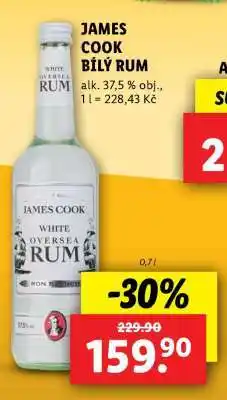 Lidl JAMES COOK BÍLÝ RUM nabídka