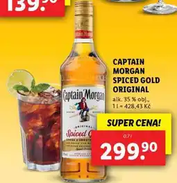 Lidl Captain Morgan Spiced Gold Original nabídka