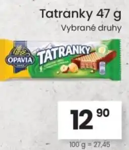 Kubík potraviny OPAVIA Tatranky nabídka