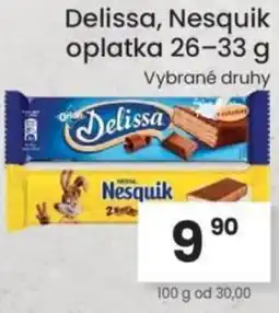 Kubík potraviny Delissa, Nesquik oplatka nabídka