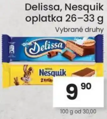 Kubík potraviny Delissa, Nesquik oplatka nabídka