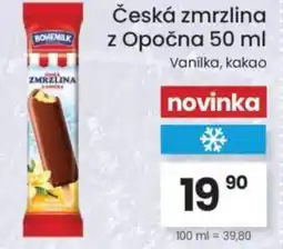 Kubík potraviny Česká zmrzlina z Opočna nabídka