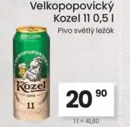Kubík potraviny Velkopopovický Kozel 11 nabídka