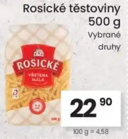 Kubík potraviny Rosické těstoviny nabídka