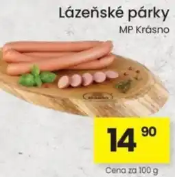 Kubík potraviny Lázeňské párky nabídka