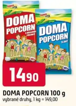 Trefa Doma popcorn nabídka