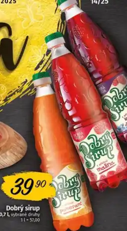 COOP TIP Dobrý sirup nabídka