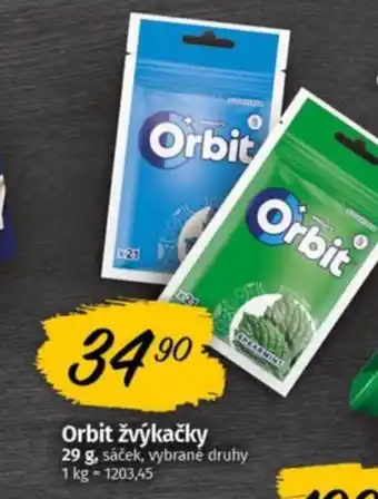 COOP TIP Orbit žvýkačky nabídka