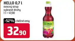 Trefa HELLO ovocný sirup nabídka