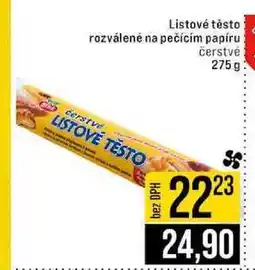 Jip Listové těsto rozválené na pečícím papíru čerstvé 275 g nabídka