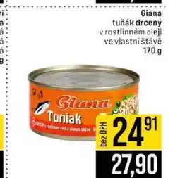 Jip Giana tuňák drcený v rostlinném oleji ve vlastní šťávě 170 g nabídka