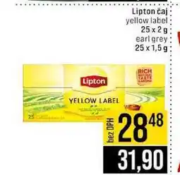 Jip Lipton čaj yellow label 25x2g earl grey 25 x 1,5g nabídka