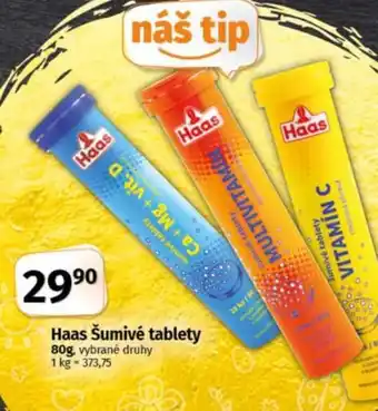 COOP TIP Haas Šumivé tablety nabídka