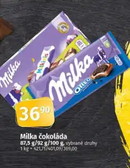 COOP TIP Milka čokoláda nabídka