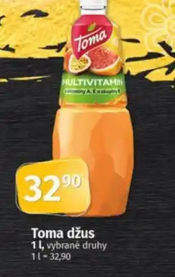 COOP TIP Toma džus nabídka