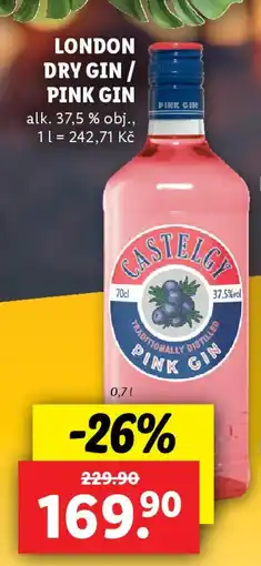 Lidl London dry gin / Pink gin nabídka