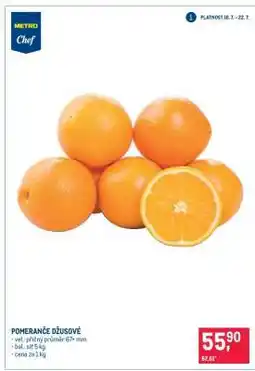 Makro Pomeranče džusové nabídka