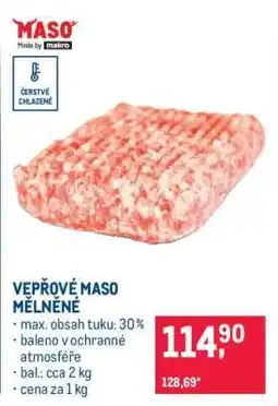 Makro Vepřové maso mleté nabídka