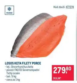 Makro LOSOS KETA FILETY PORCE nabídka