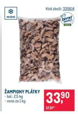 Makro Žampiony plátky nabídka