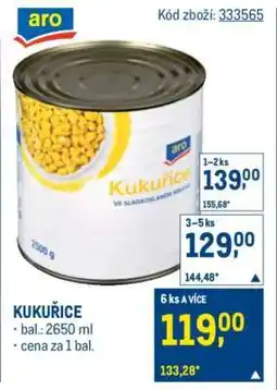 Makro Kukuřice nabídka