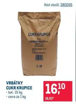 Makro VRBÁTKY CUKR KRUPICE nabídka