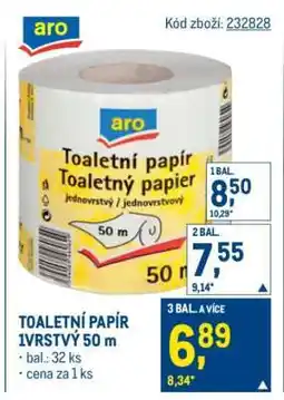 Makro TOALETNÍ PAPÍR 1VRSTVÝ 50 m nabídka